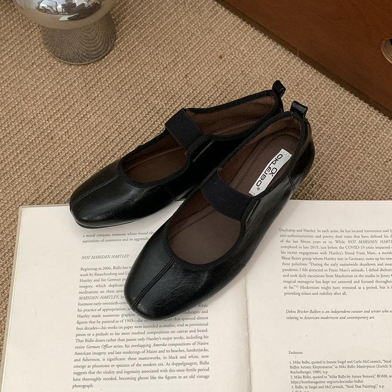 

Модная весенне-осенняя мода Неглубокие балетки Мэри Джейн для женщин 2025 Новая женская обувь слипоны Женские балетки 35 чёрный