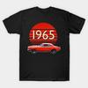 Asian Size Cotton Unisex Tshirt Print T-shirt 1965 Ford Mustang Coupe T-shirt No-Cut Print Regular Fit