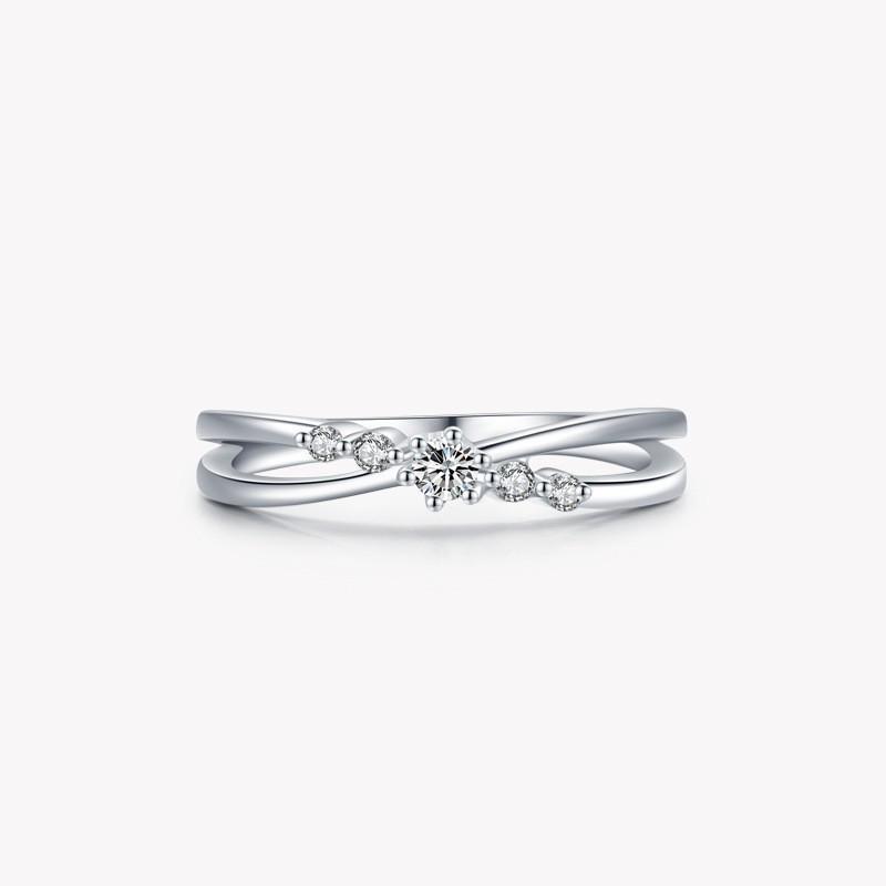 Sweet Mood Diamond-Inlaid Mobius Couple Rings, Adjustable & Fashionable for Men and Women