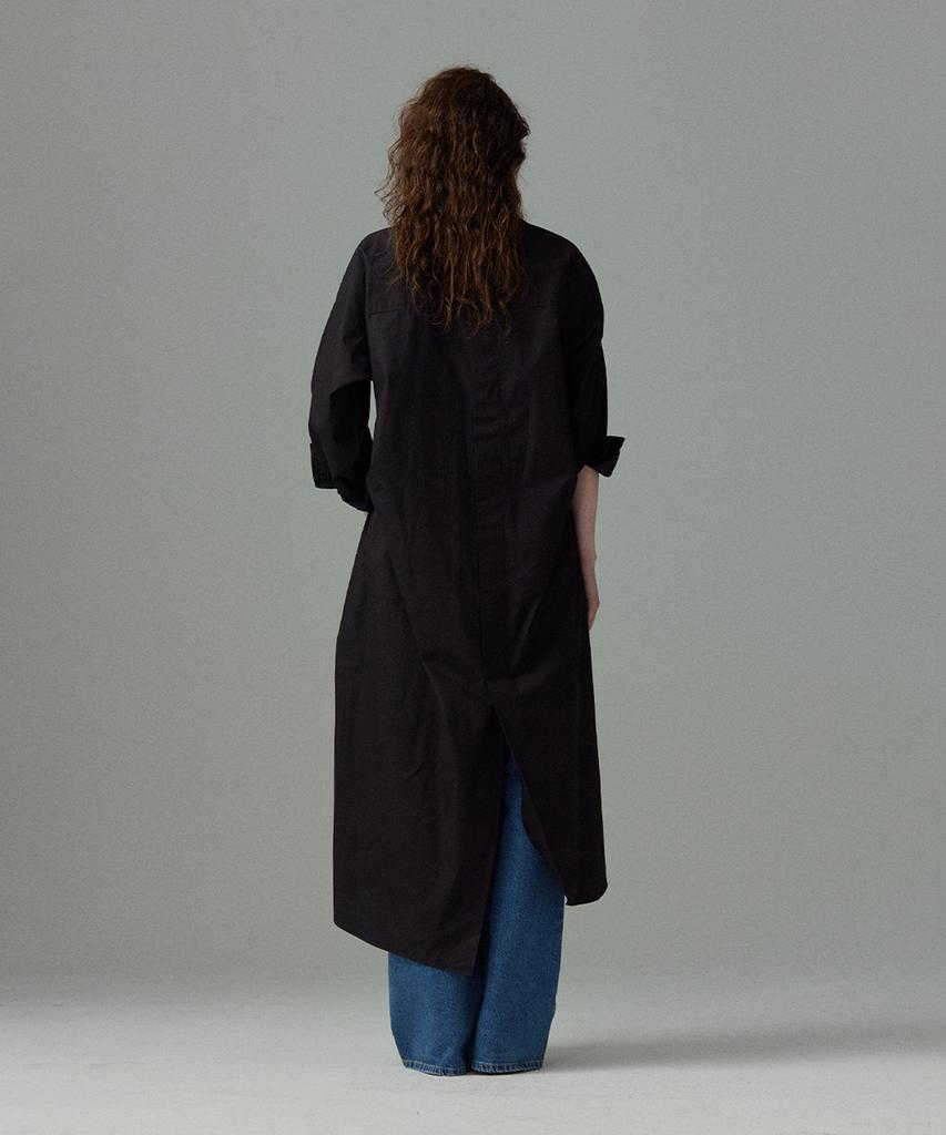 Meuameu [Essential] Maxi Pin Tuck Shirt Dress
