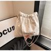 Chain bag women's large-capacity new summer casual shoulder messenger bag pleated bucket bag