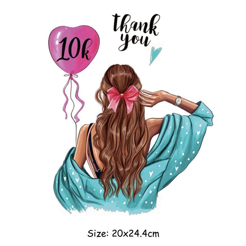 Beautiful Girls Iron On Patches Lovely Mom Stickers For Clothes Tshirt Handmade DIY Washable Eco-friendly Parch