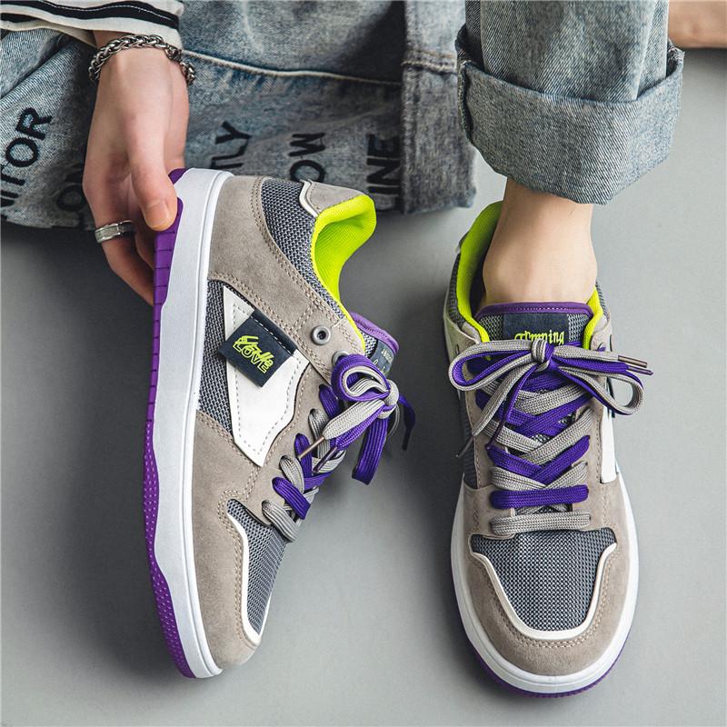 Dexun Sommer atmungsaktive lässige Board-Schuhe Studenten Netz Sports Plateau Trendschuhe
