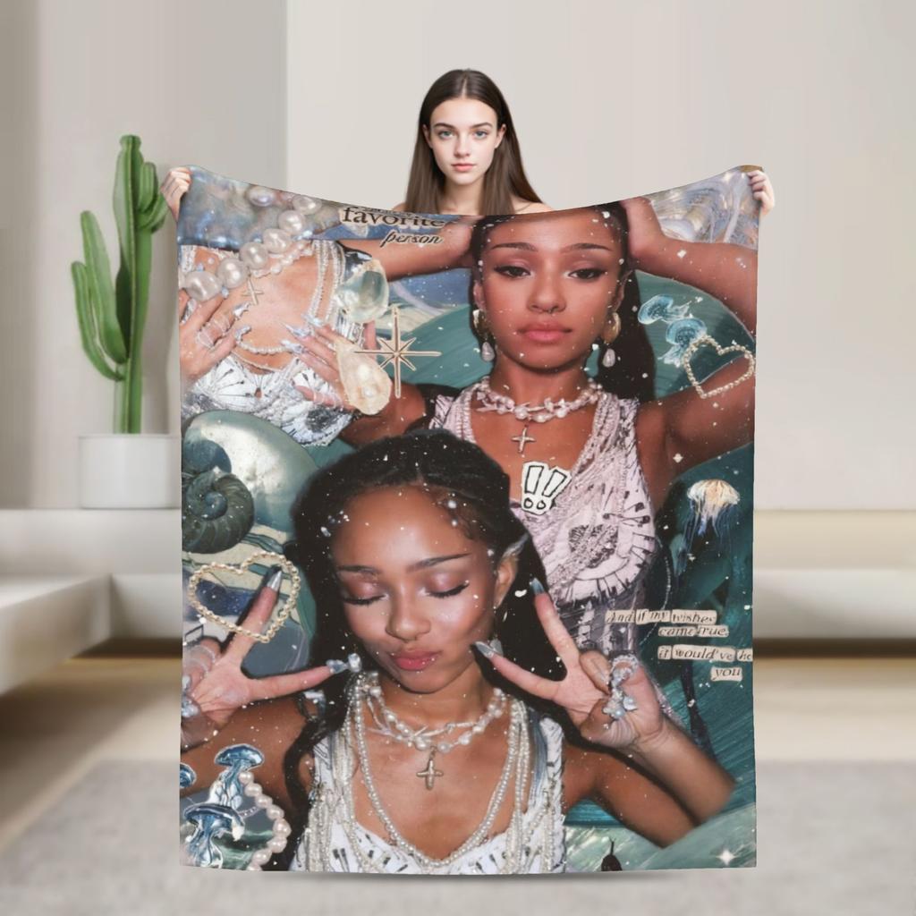 Katseye Members Kpop Fleece Blankets Gnarly Creative Throw Blanket for  Sofa Bedding Lounge 125*100cm Quilt