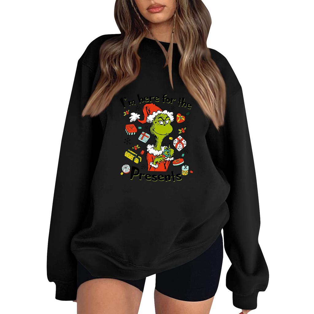 Women's Fashion Lightweight Long Sleeve Pullover Christmas Hoodie