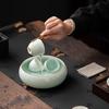 Su's Ru Kiln Ceramic 11-Piece Tea Set with Gaiwan & Teapot