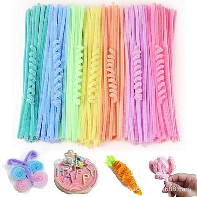 Vibrant Macaron Pipe Cleaners DIY Kit: Plush, Dense Strips for Crafts, Toys, and Bouquets