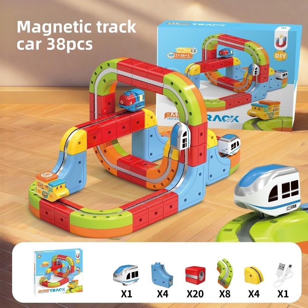 DIY Track Fusio Magnetic Car Toy 3D Cube Track Trackle Toy Set New Track Fusio Toys