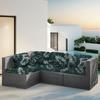 Waterproof Stretch Outdoor Sofa Covers Cushion Tropical Leaf Print Patio Furniture Protector Sectional Sofa Sets Slipcovers