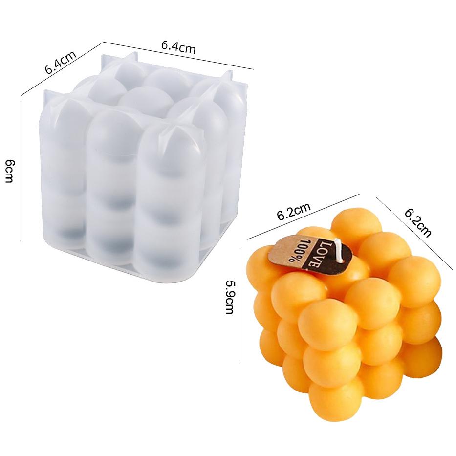 Non-stick Bubble Cube Candles Silicone Mold DIY Handmade Scented Candle Chocolate Dessert Cake Baking Molds Home Crafts Decor