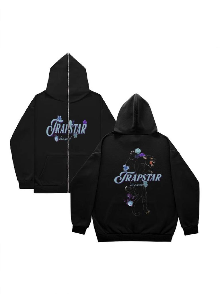 American revenge fleece sweater men's and women's high street hoodies Trapstar zip-up cardigan jacket autumn and winter