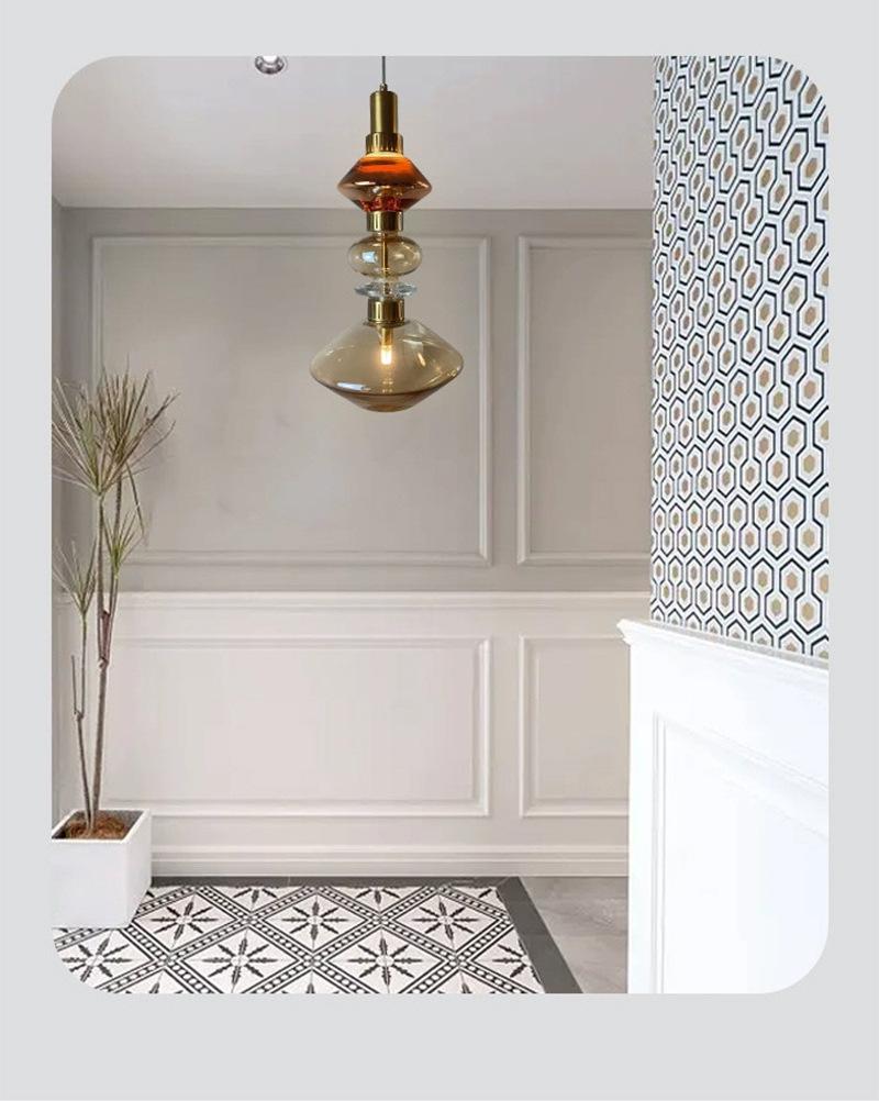 Modern European Glass Chandelier for Restaurant, Bedroom, or Stairwell