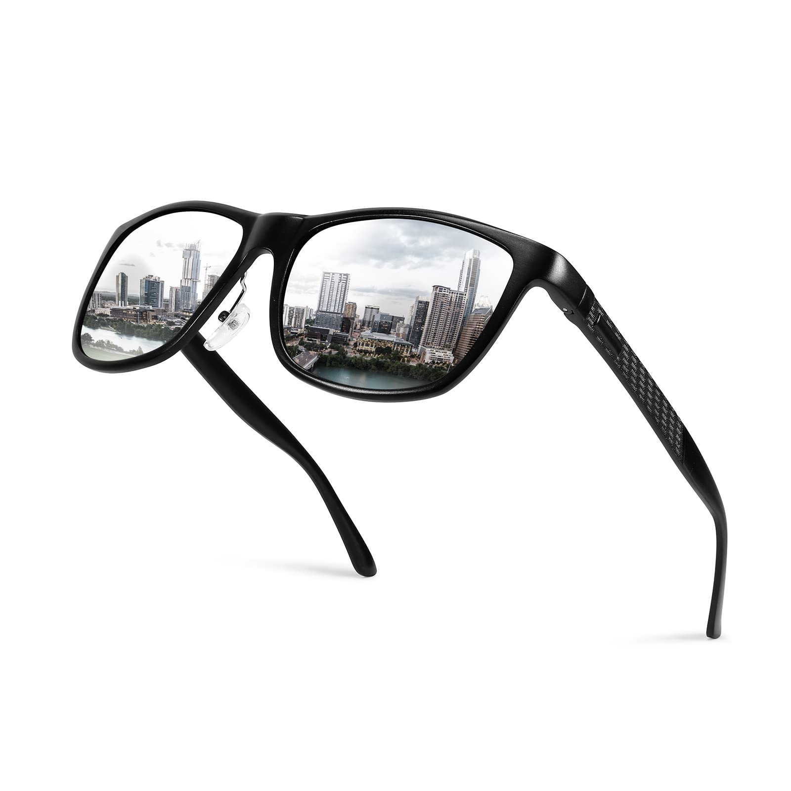 

Lightweight Alloy UV400 UV Large Sports Wellington Hard Case Included B1038 [FEISEDY] Men s Sunglasses, Polarized, Mirrored, Frame, Protection,