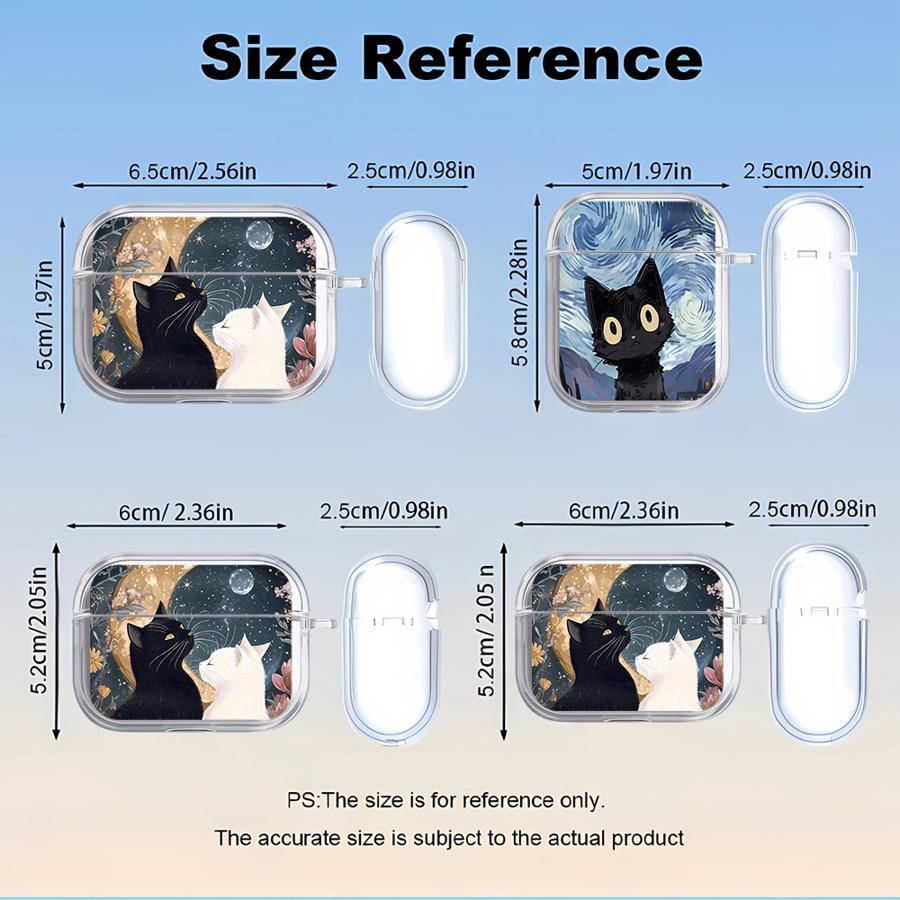Cartoon Cat Clear Earphone Cases Cover Case For Airpods 4 Pro 2 Pro3 1 Pro2 3