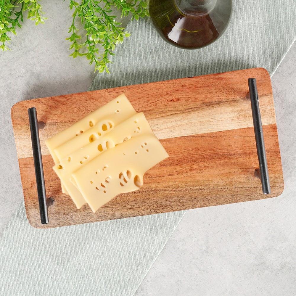 Wooden Serving Tray for Snacks, Meats, and Cheeses 30x15cm