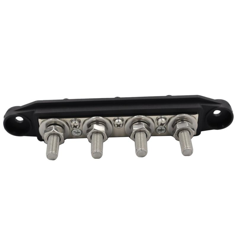 Power Distribution Block 250A Bus Bar Terminal Block with Cover 4 x M10 Terminal Studs 4x M8 Terminal Studs Car Truck Boat