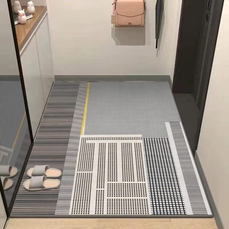 Modern Entryway Minimalist Doormat With Polyester Fiber For Home Decor Entrance