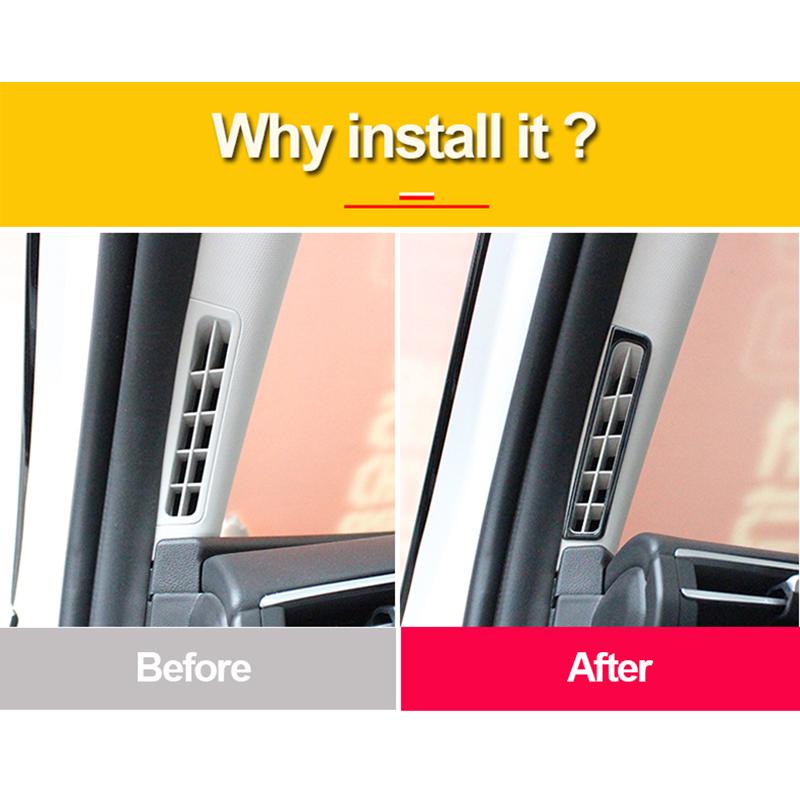 Per Hyundai Tucson NX4 2022 2023 Acciaio inossidabile Auto Uscita aria condizionata anteriore Copertura decorativa Cornice A Colonna Accessori