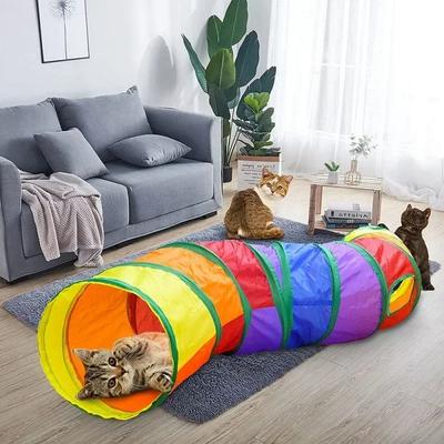 Tunnel Tube Pliable Plissé pour Animaux de Compagnie - Trou de Jeu Amusant Multi-Formes Parfait pour Chaton Petit Chien Furet Lapin & Temps de Jeu pour Chat
