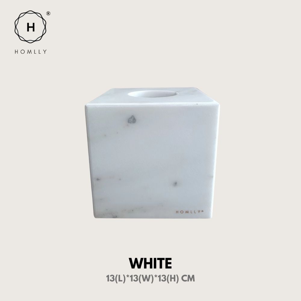 Homlly Marbi 100% Real Marble Tissue Box Holder