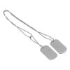 Double Tag Pendant Necklace Men Simple Fashionable Titanium Steel Necklace Jewelry Accessory for Party