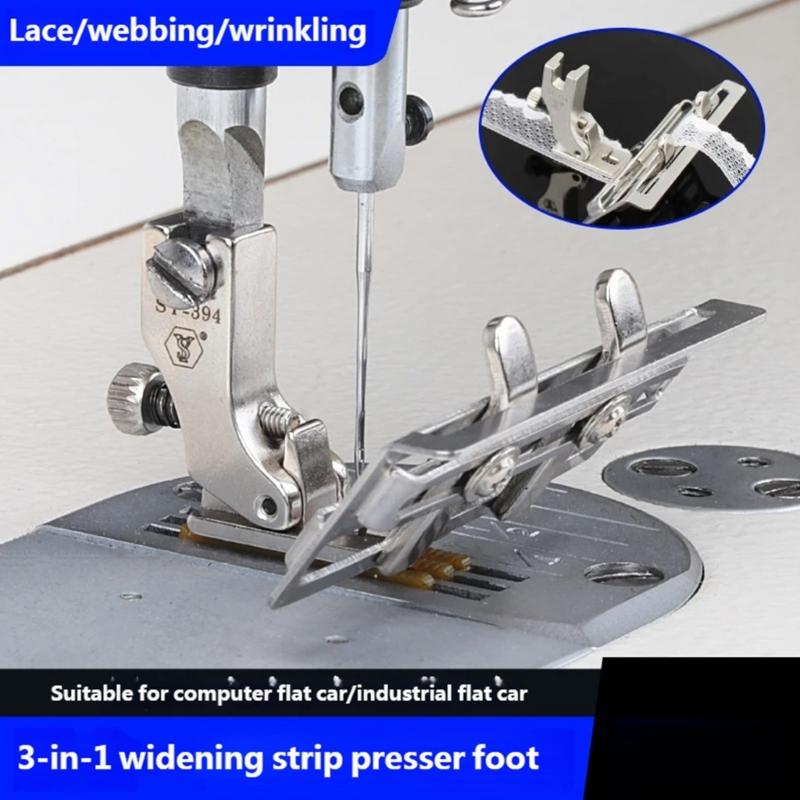 Sturdy Steel Presser Foot for Flatbed Sewing Machines Extended Designs Improved Cloth Stability Expert Tailoring