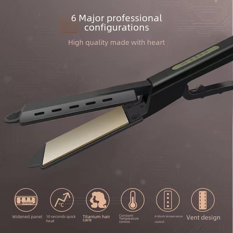 Cross-Border Ionic Hair Straightener - Adjustable Temperature for Dorm & Home