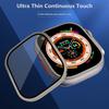 Gehäuse aus Aluminiumlegierung + gehärtetes Glas für Apple Watch Ultra 2 49 mm, kratzfester Displayschutz für iWatch Ultra 49 mm, Abdeckfolie