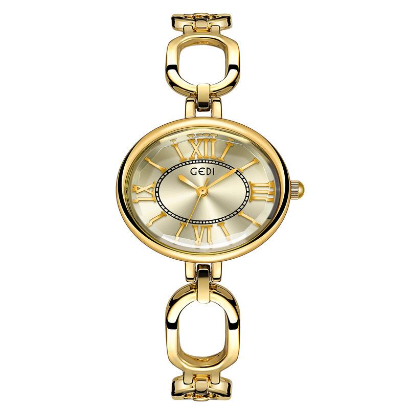 Medieval Niche Oval Women'S Watch Retro Roman High-Value Waterproof Quartz Watch Women'S Bracelet Watch