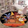 1pc Freddy Bear1 Print Round Carpet Chair Round Carpet Suitable for Bedroom Living Room Home Decorative Carpet