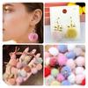 20pcs Plush Fur Cover Ball Beads Charms Cute Bead Pendant for DIY Jewelry Making Accessories Handmade Earring Bracelet