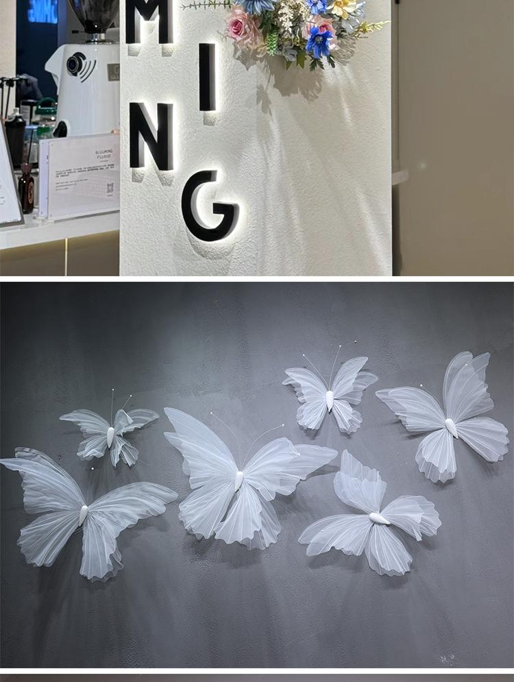 3D Painted Butterfly Wedding Backdrop with Scenery and Props for Photography and Décor