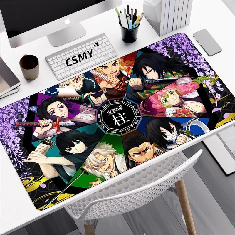 Demon Slayer Mouse Pad Gaming Laptops Keyboard Mat Deskmat Pc Desk Protector Mousepad Gamer Office Mats Anime Mause Mice Carpet