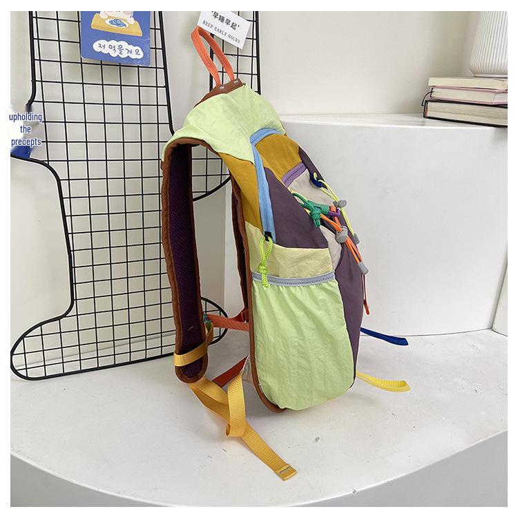 2025 Modny Plecak Wodoodporny Colorblock na Wędrówki i Podróże - Lekki, Duża Pojemność, Modny Sprzęt Outdoorowy