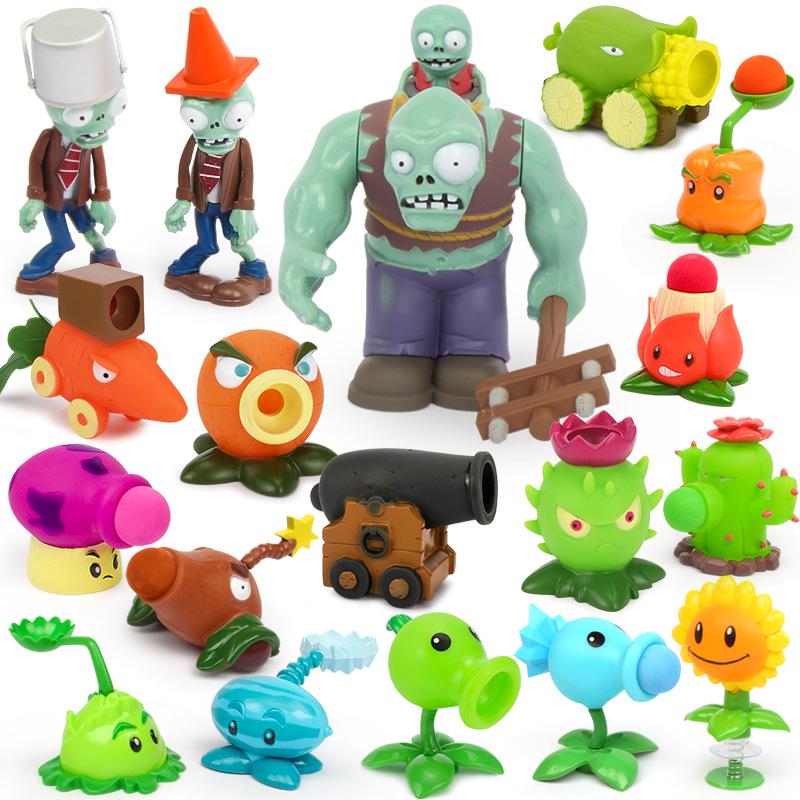 Plants vs. Zombies Toy Set: Machine Bug, Football Gun, Pea Pod, Carnivorous Plant Models