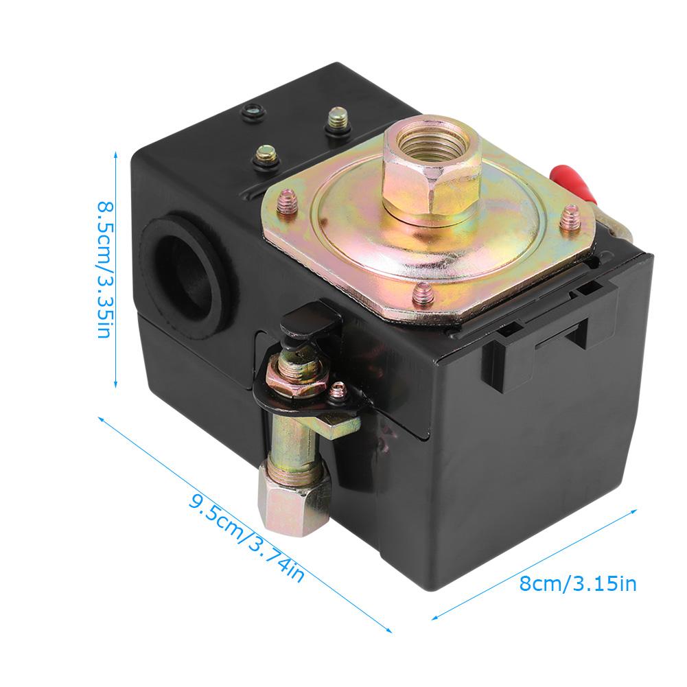 1pc Single Port Pressure Switch For Air Compressor Pressure Switch Control 135-175PSI Heavy Duty 26Amps 3