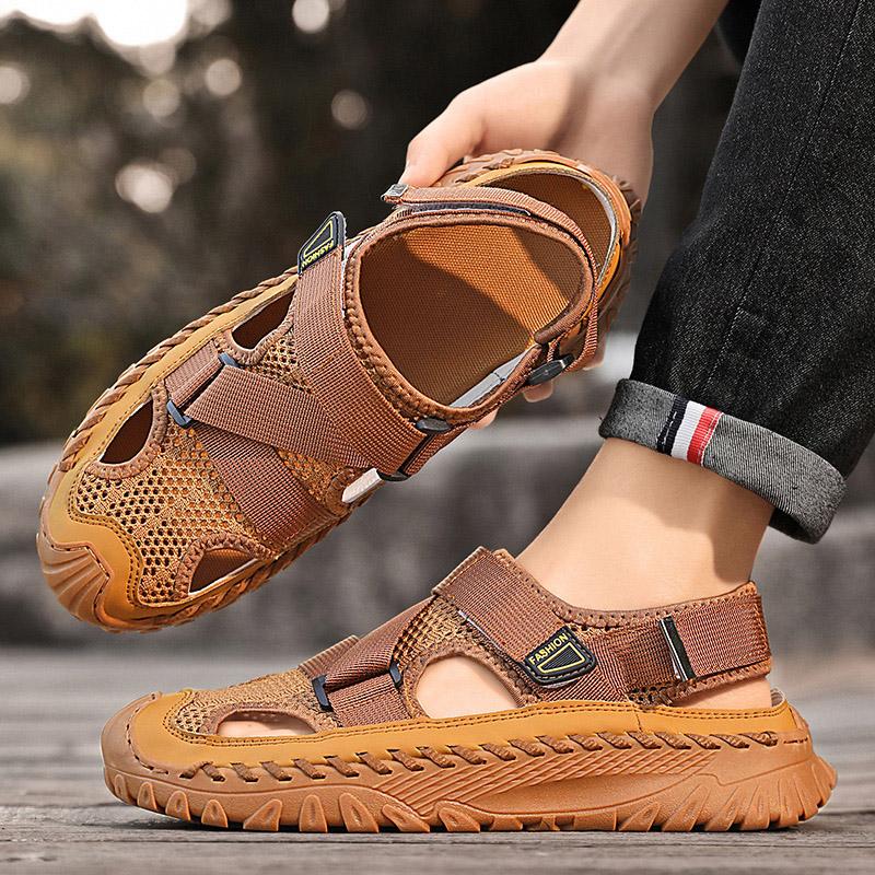 Summer Men Sandals Leather Mens Casual Shoes Outdoor Men Sandals for Men Beach Shoes Roman Mens Shoe Botas Para Hombre Zapatos