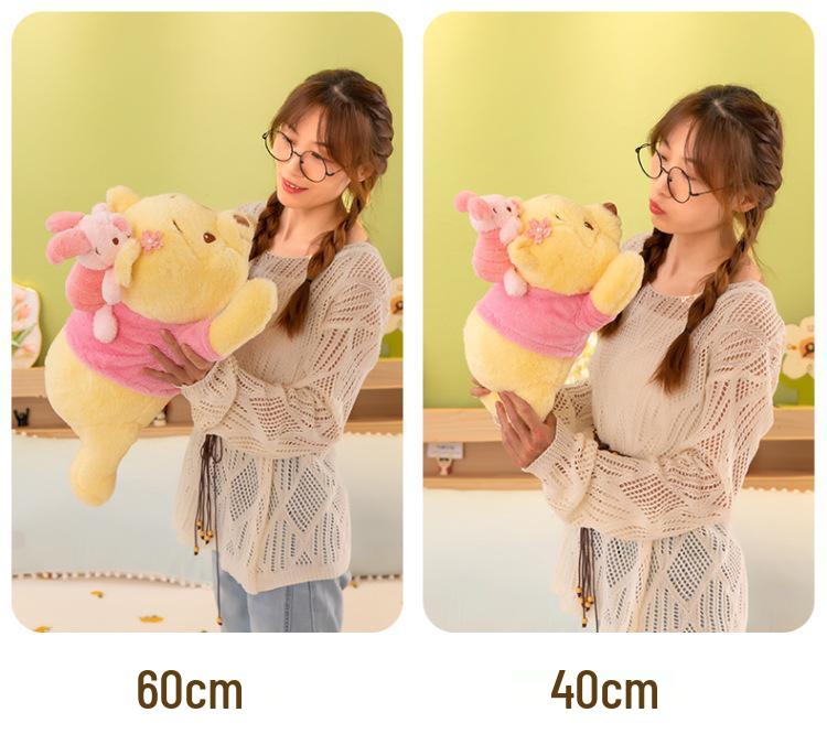 Entzückendes liegendes Bären-Plüschkissen - Ferkel & Winnie Puuh Puppe für Kinder und Mädchen
