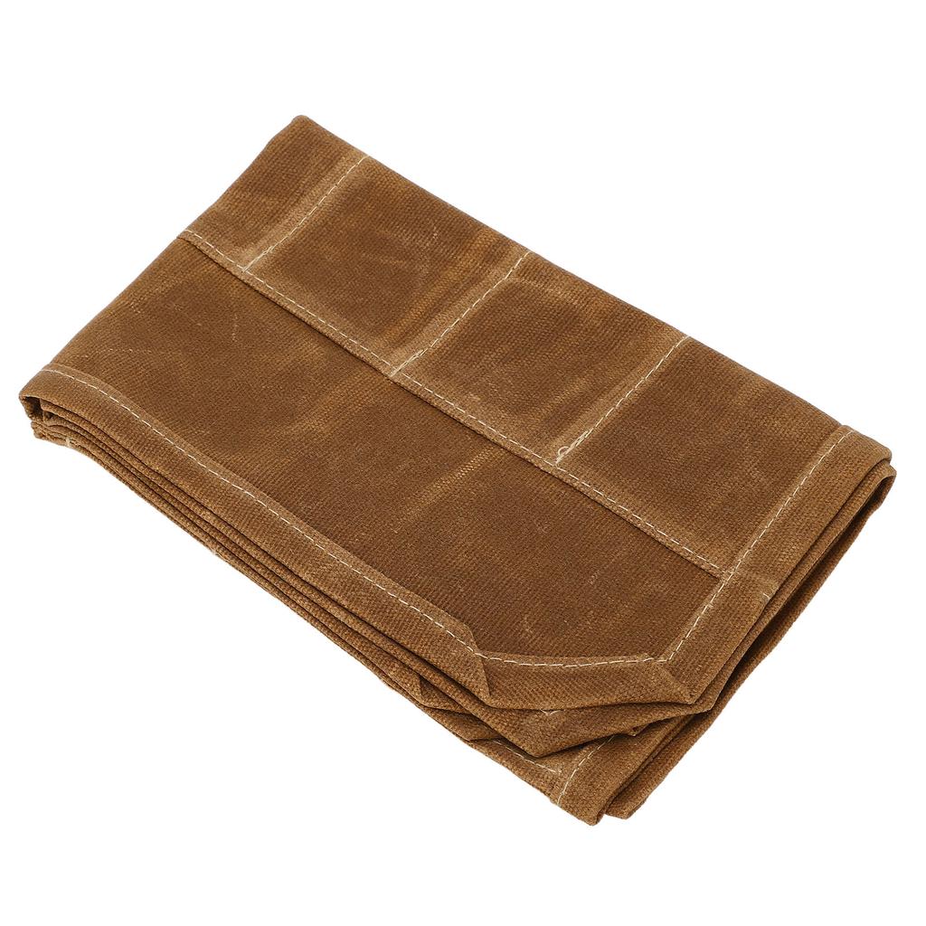 Waxed Knife Bag 7 Professional Foldable Chef Knife Roll Bag for Camping Barbecue