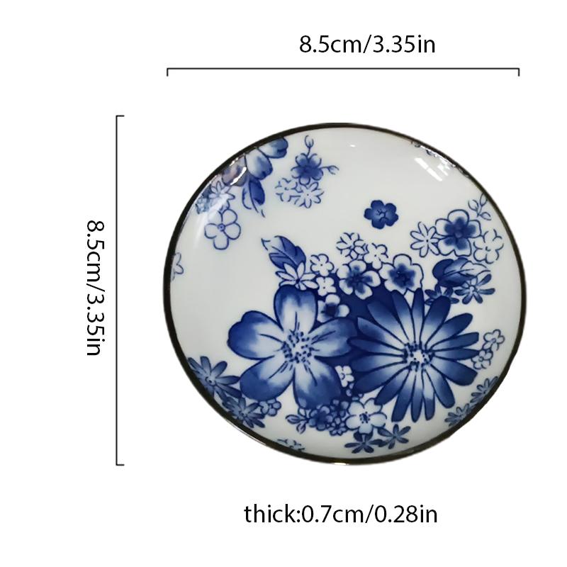 1 Stück Blau-Weiß Keramik Teebecher Untersetzer Porzellan Teetasse Untersetzer Chinesischer Stil Untersetzer Isoliermatte Tablett