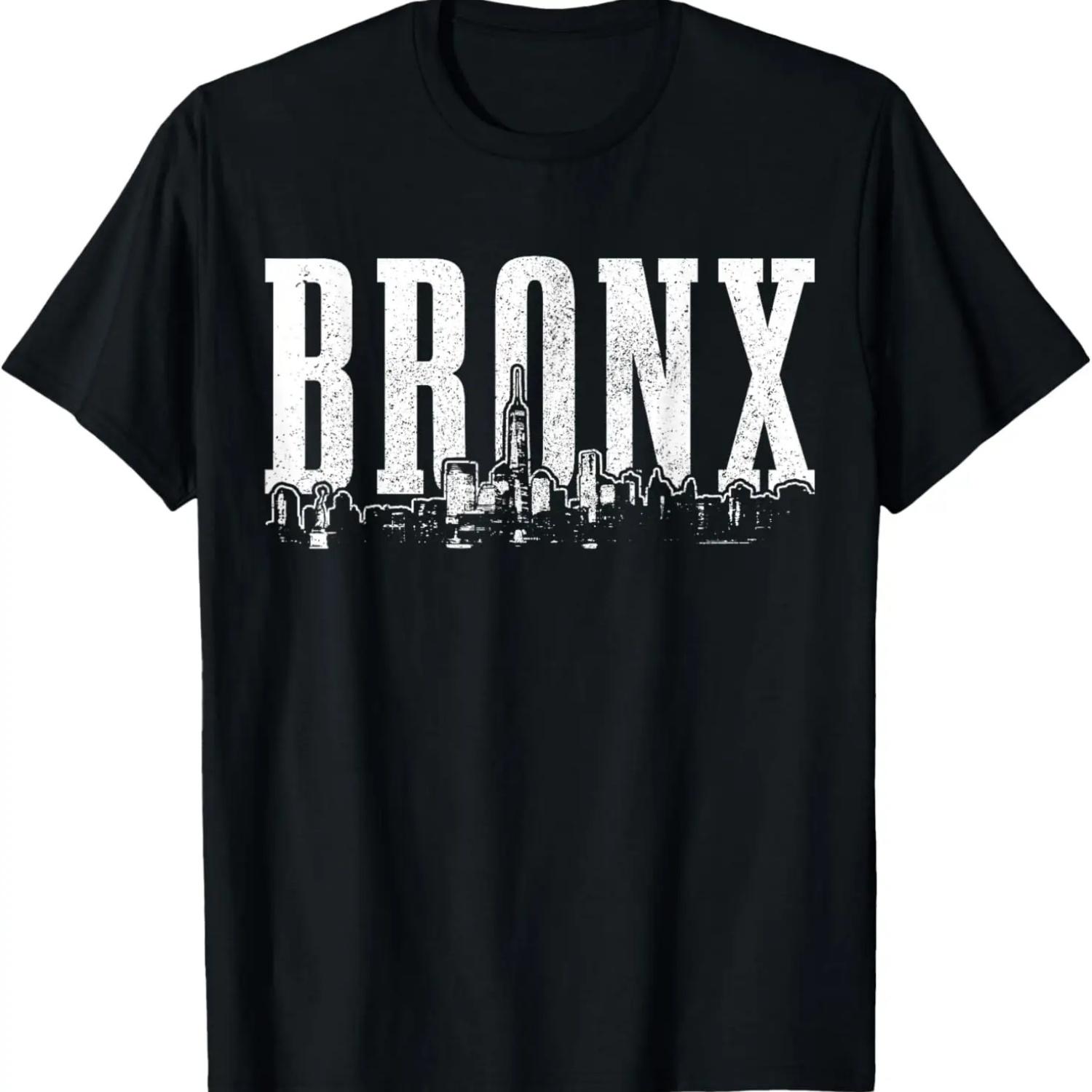 Bronx New York City Skyline NYC Vintage NY T-Shirt S