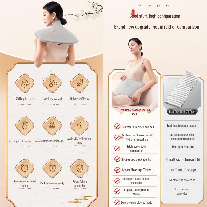 Aux Electric Heated Sea Salt & Moxibustion Pad