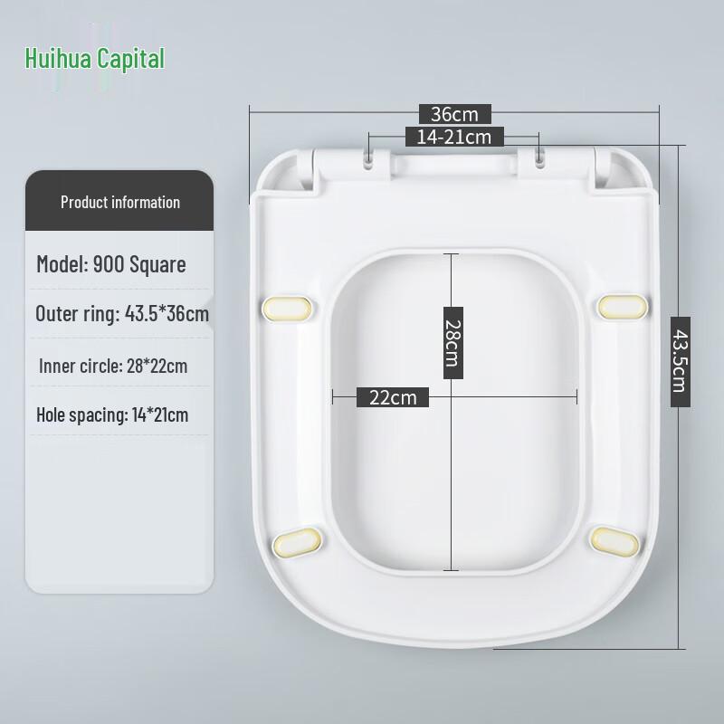 

М яке закриття та швидке зняття сидіння для унітазу Huá Dū