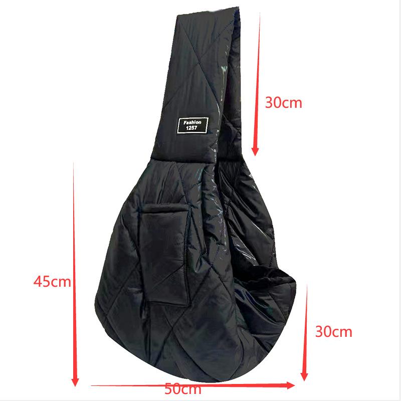 Thickened Winter Warm Dog and Cat Sling Carrier Little Pet Carrier Shoulder Crossbody Pet Slings for Outdoor Traveling Subway