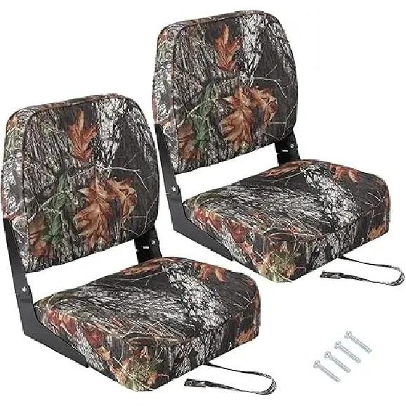 2 Pack Boat Seats Low Back,Boat Seats Stainless Steel Screws Included,Fold-Down Fishing Boat Chair for Boat como