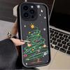 Colorful Christmas Tree Snowflake Plain Case for iPhone 17 Air 16 E 15 14 Plus 13 12 Mini 11 Pro Max Liquid Silicone Back Cover