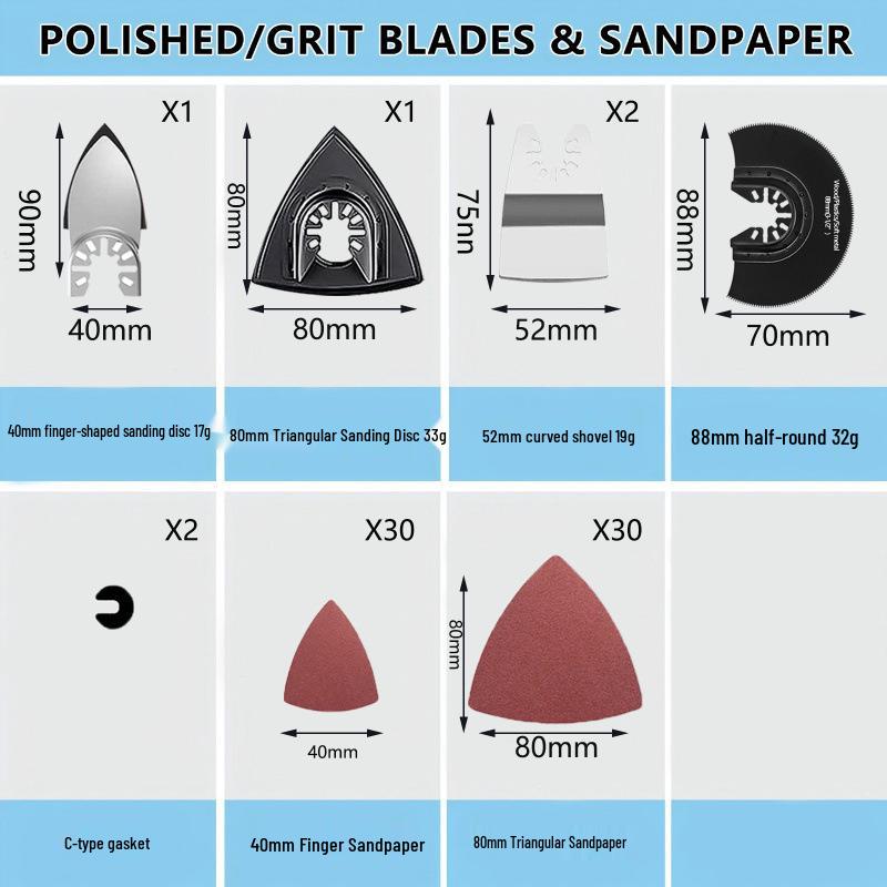96-Piece Universal Oscillating Tool Blade & Grinding Set