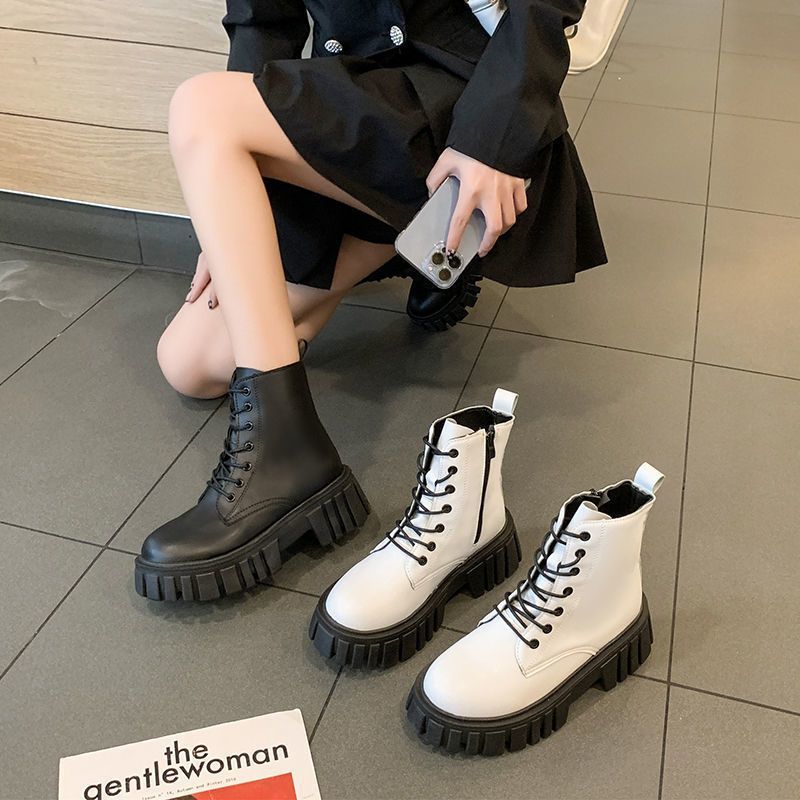 Thin thick-soled trendy British heightening casual short boots summer 2025 new Martin boots single boots women