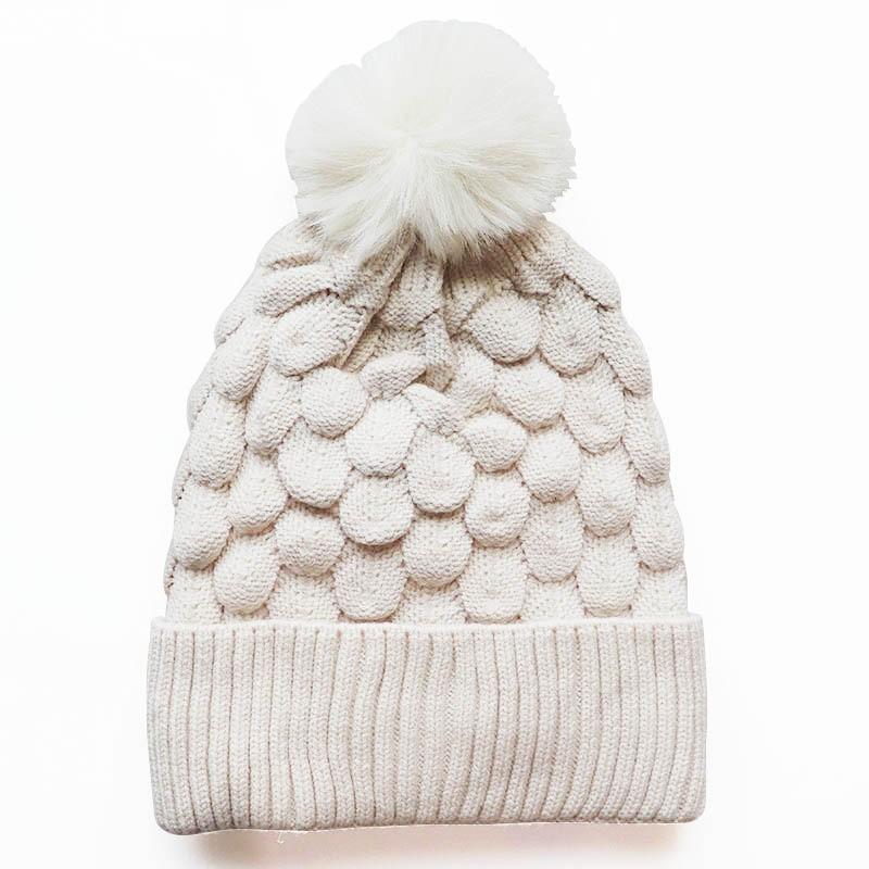 New Men's and Women's Jacquard Beanie with Pom-pom, Fleece-lined and Thickened, for Outdoor Sports and Warmth