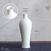 Thin-Walled Translucent White Ceramic Vase, Zen Style, Antique Chinese Plum Blossom Ornament for Living Room Decor.